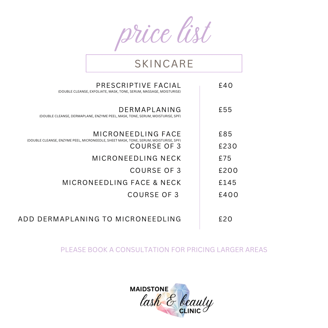 Affordable Beauty Maidstone: Price List